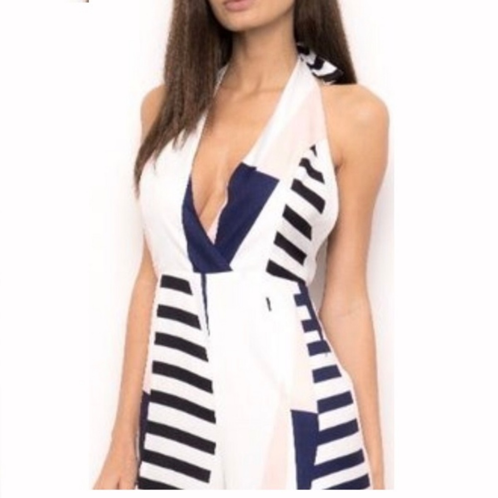 BACKLESS  ABSTRACT JUMPSUIT - Picture 3 of 5